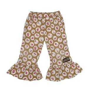 Matilda Jane Secret Fields Cameo Ruffles Pant Rose Floral Print Girl's Size 4